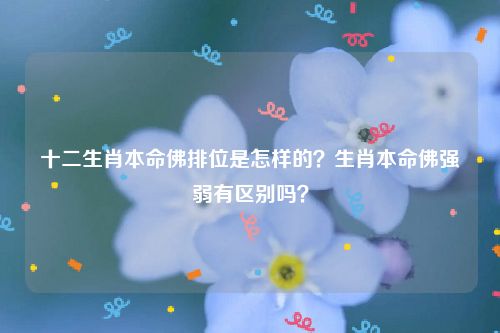 十二生肖本命佛排位是怎样的？生肖本命佛强弱有区别吗？