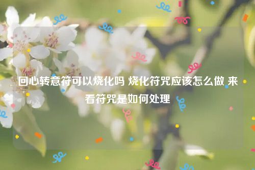 回心转意符可以烧化吗 烧化符咒应该怎么做 来看符咒是如何处理