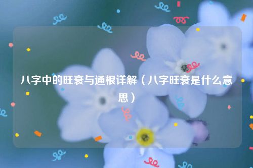 八字中的旺衰与通根详解（八字旺衰是什么意思）